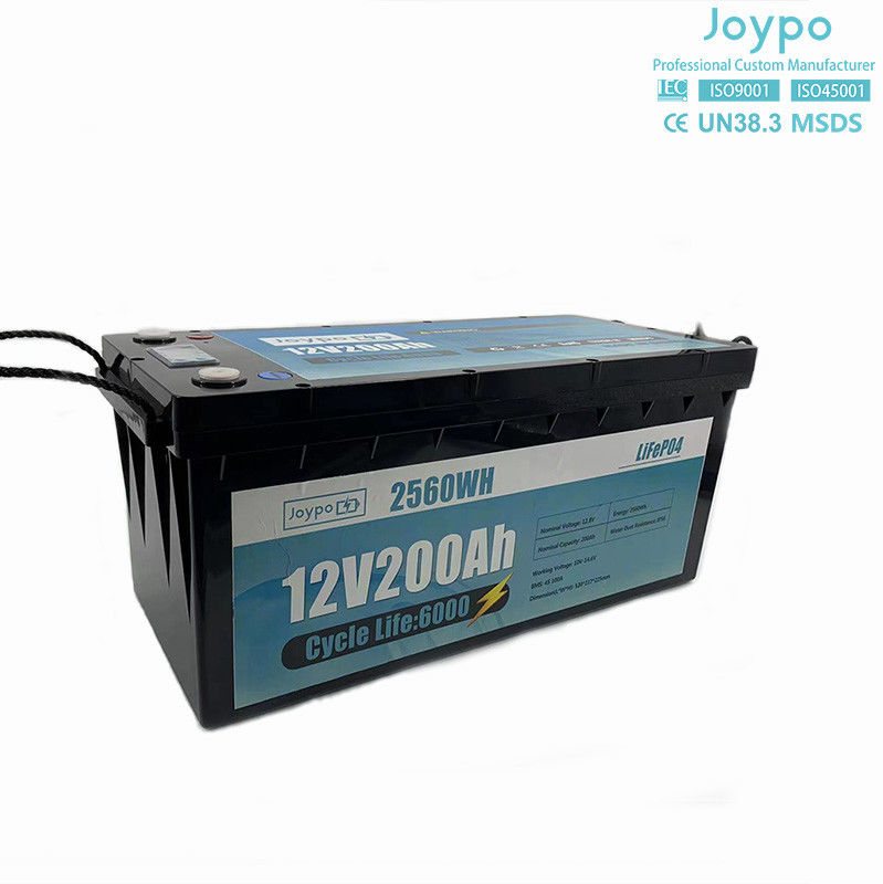 แบตเตอรี่ลิธีਅਮขนาดใหญ่ 12V 200Ah Deep Cycle แบตเตอรี่แพ็คสําหรับรถยนต์