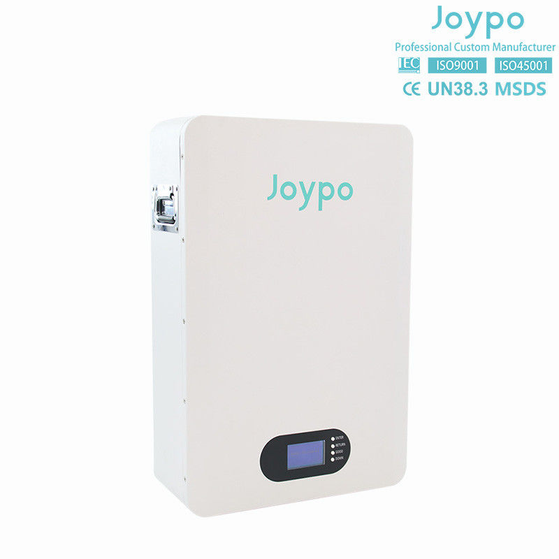 บ้าน แรงพลังงานแสงอาทิตย์ แบตเตอรี่ผนัง 51.2V 5KWH LiFePO4 แบตเตอรี่พร้อมกับ BMS และ Display