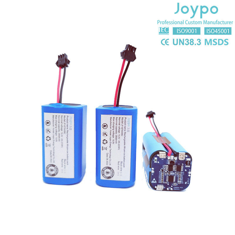 18650 แบตเตอรี่ลิตยูมชาร์จได้ 14.4V 2800mAh สําหรับเครื่องดูดฝุ่นหุ่นยนต์