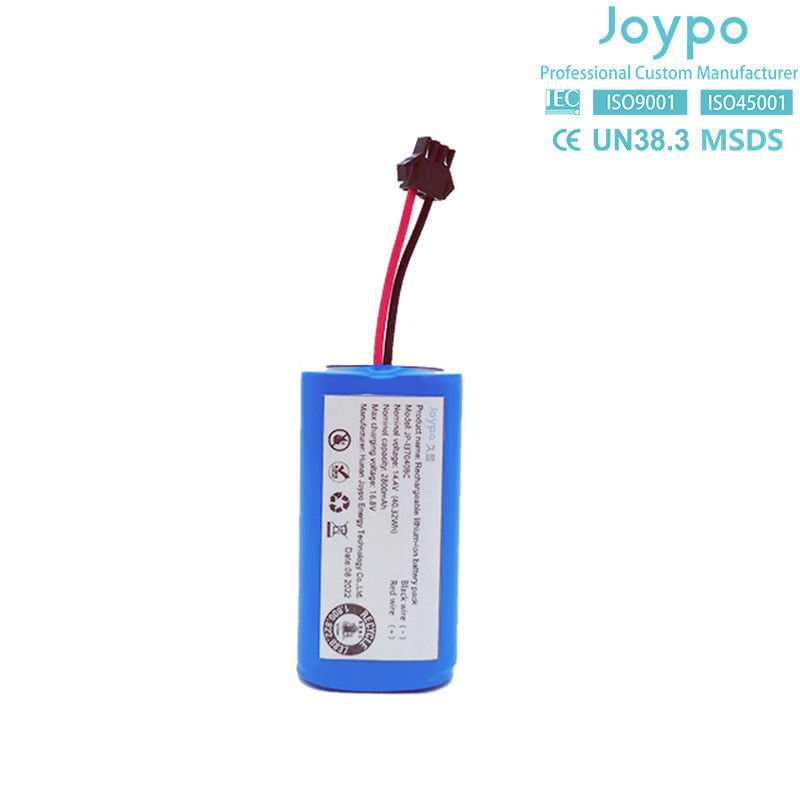 18650 แบตเตอรี่ลิตยูมชาร์จได้ 14.4V 2800mAh สําหรับเครื่องดูดฝุ่นหุ่นยนต์
