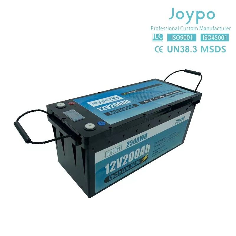 แบตเตอรี่ลิธีਅਮขนาดใหญ่ 12V 200Ah Deep Cycle แบตเตอรี่แพ็คสําหรับรถยนต์