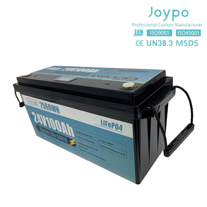 RV Camper อายุยาว LFP Lifepo4 แบตเตอรี่ 12V 24V 100Ah 200Ah ด้วย Smart BMS