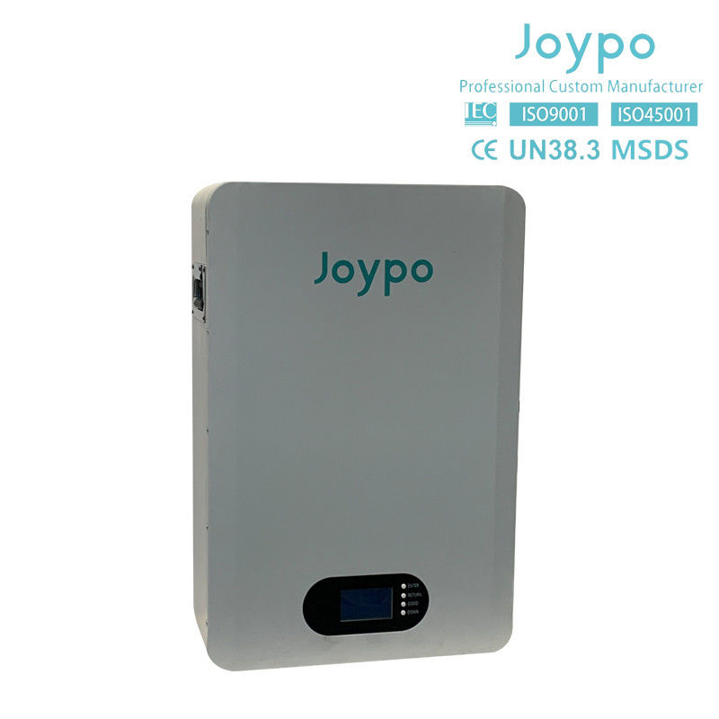 โจยโป ติดผนัง 5KWH 10KWH LiFePO4 แบตเตอรี่ชาร์จใหม่ สําหรับพลังงานแสงอาทิตย์