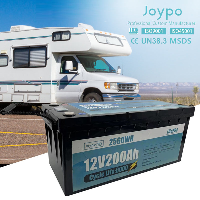 วงจรลึก LiFePO4 แบตเตอรี่ 12V 24V 200Ah สําหรับ RV โซลาร์ แคมป์แค๊บอิน มารีน