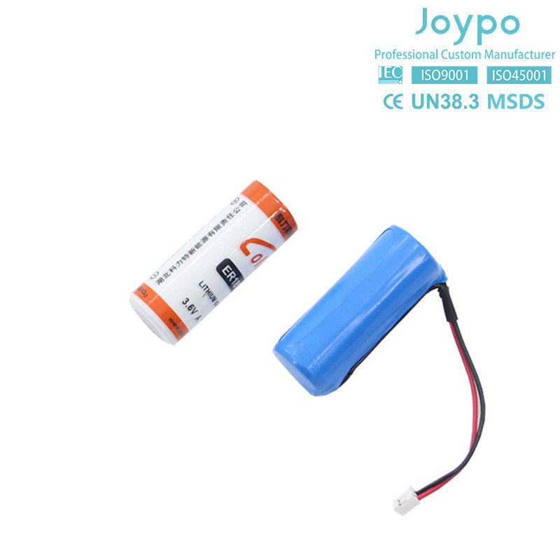 ER18505M เซลล์แบตเตอรี่ลิธีียมที่ไม่สามารถชาร์จใหม่ได้ 3.6V 3000mah ความหนาแน่นพลังงานสูง แบบสไพร่