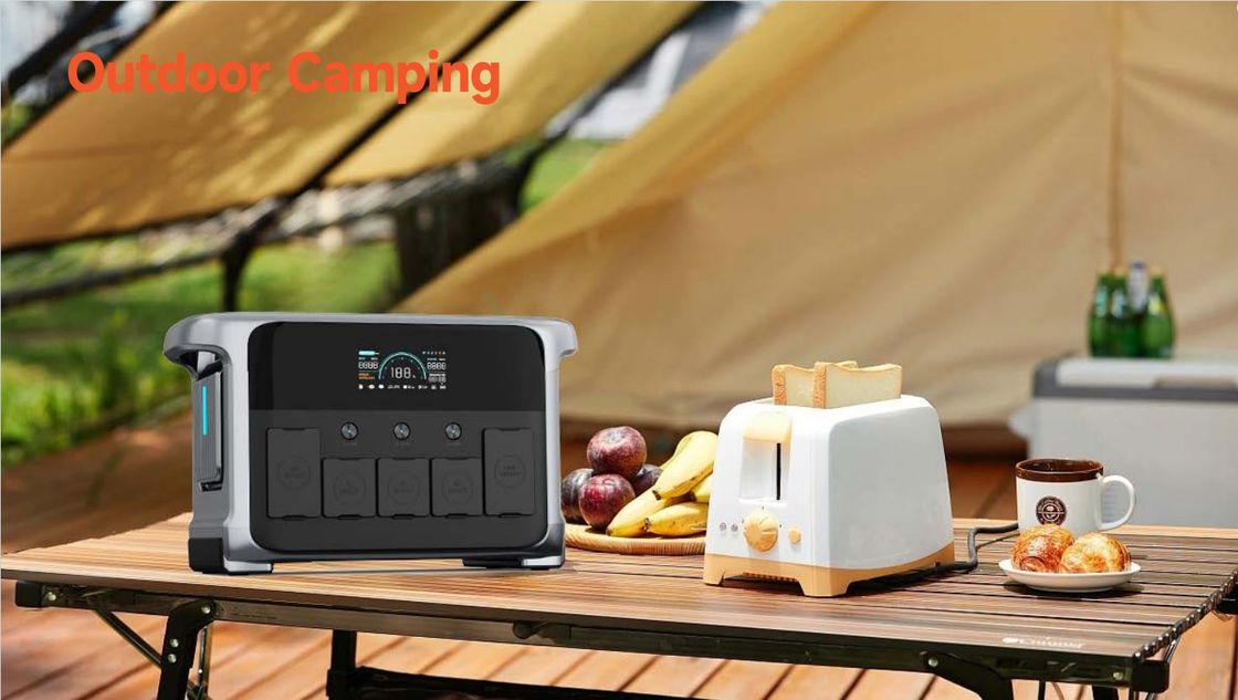 เครื่องกําเนิดไฟฟ้าแสงอาทิตย์พกพา 1200W 110V 220V ยืนยัน UPS ด้วยการชาร์จรถ