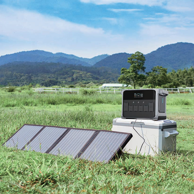 เครื่องผลิตพลังงานแสงอาทิตย์แบบพกพา 2400W Home Backup UPS พร้อมชาร์จเร็ว USB และไฟ LED