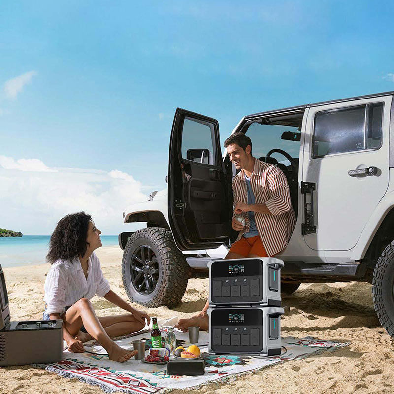 เครื่องผลิตพลังงานแสงอาทิตย์ 1200W เครื่องผลิตพลังงานพกพา สําหรับการตั้งแคมป์ พร้อมเครื่องปรับเปลี่ยนสองทิศทาง