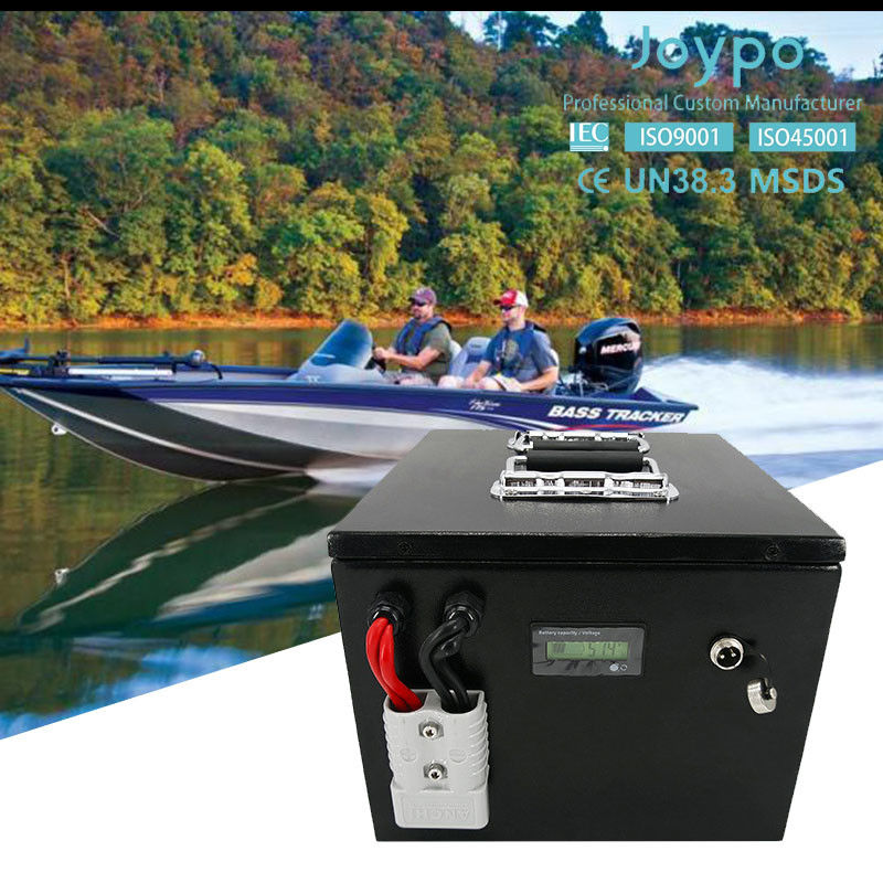 จอยโป 36V 100Ah มอเตอร์ทรอลลิ่งเรือ แบตเตอรี่อายุการใช้งานยาวนาน LiFePO4 แบตเตอรี่ลิตিয়ামสําหรับเรือบาส