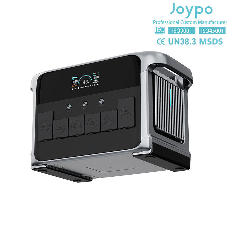 เครื่องผลิตพลังงานแสงอาทิตย์แบบพกพา 2400W Home Backup UPS พร้อมชาร์จเร็ว USB และไฟ LED