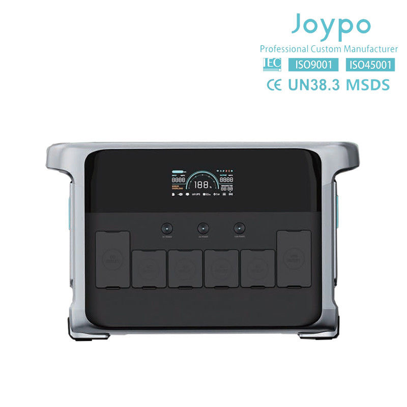 เครื่องผลิตพลังแสงอาทิตย์พกพา 2160Wh สําหรับบ้าน พร้อมเครื่องปรับเปลี่ยนทางสองทางและไฟที่ติดตั้ง
