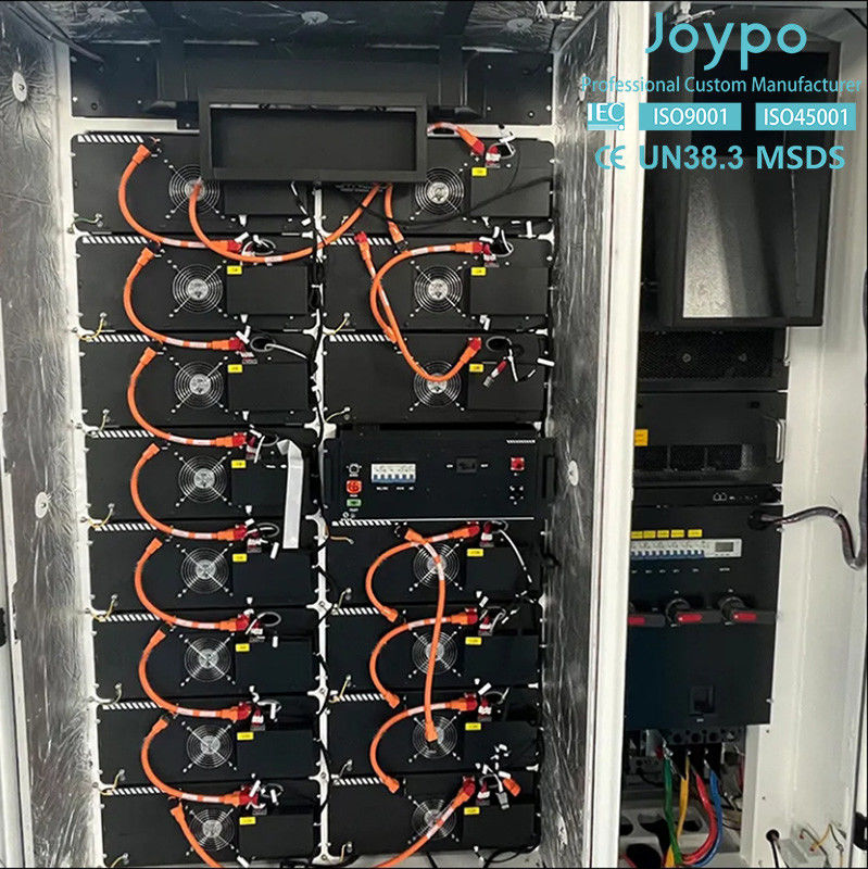 Joypo 100kW 215kWh ระบบเก็บพลังงานพาณิชย์และอุตสาหกรรม IP55 แบตเตอรี่โมดูล ความจุ 280Ah