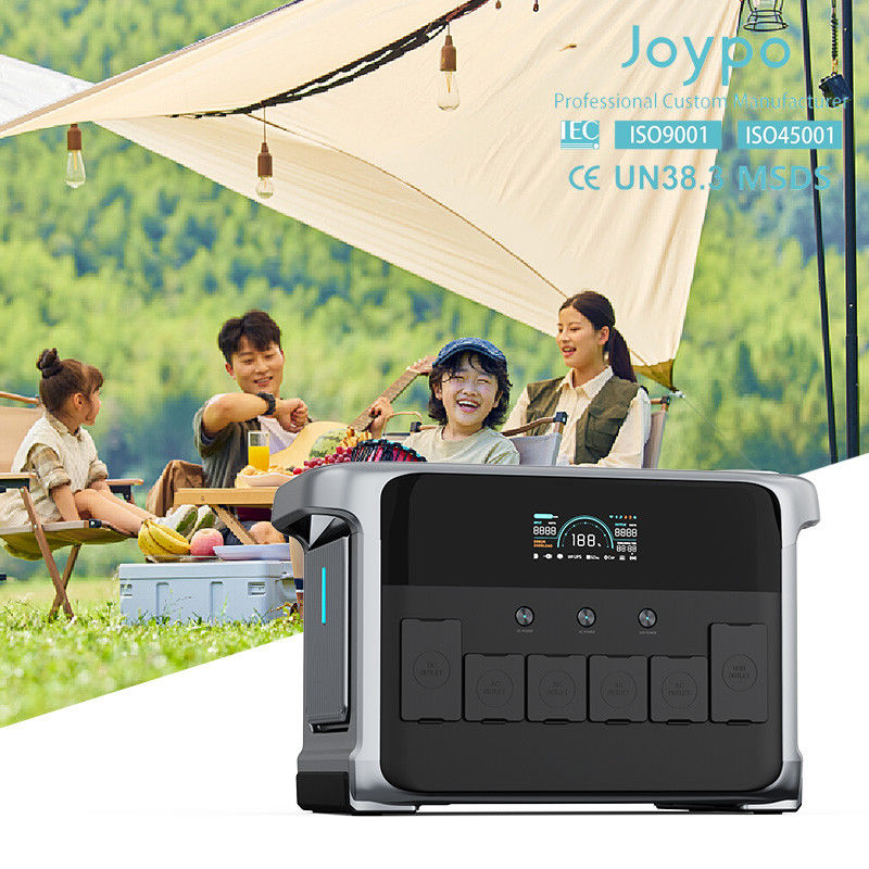 โรงไฟฟ้าพลังแสงอาทิตย์แบบพกพาขนาดสูงในห้อง 110V 220V LiFePO4
