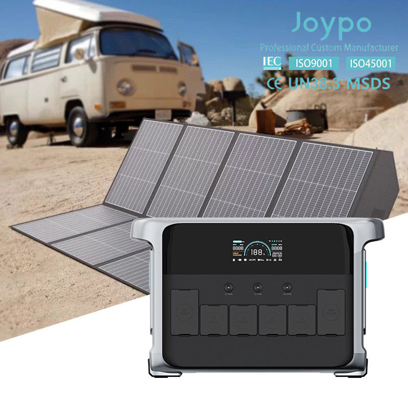 พลังงานแสงอาทิตย์ 2400W เครื่องผลิต พลังงานพกพา พร้อมแผ่นแสงอาทิตย์สําหรับบ้าน