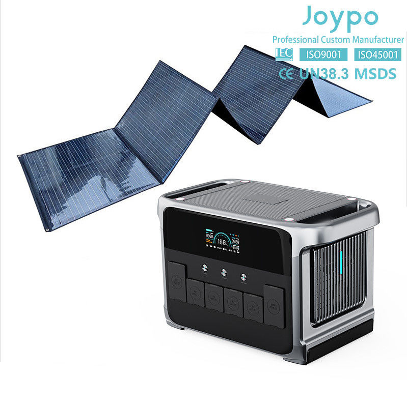4.8kW 2.4kW พลังงานแสงอาทิตย์ เครื่องผลิตไฟฟ้าพกพา Lifepo4 สําหรับสํารองการตั้งแคมป์ฉุกเฉิน