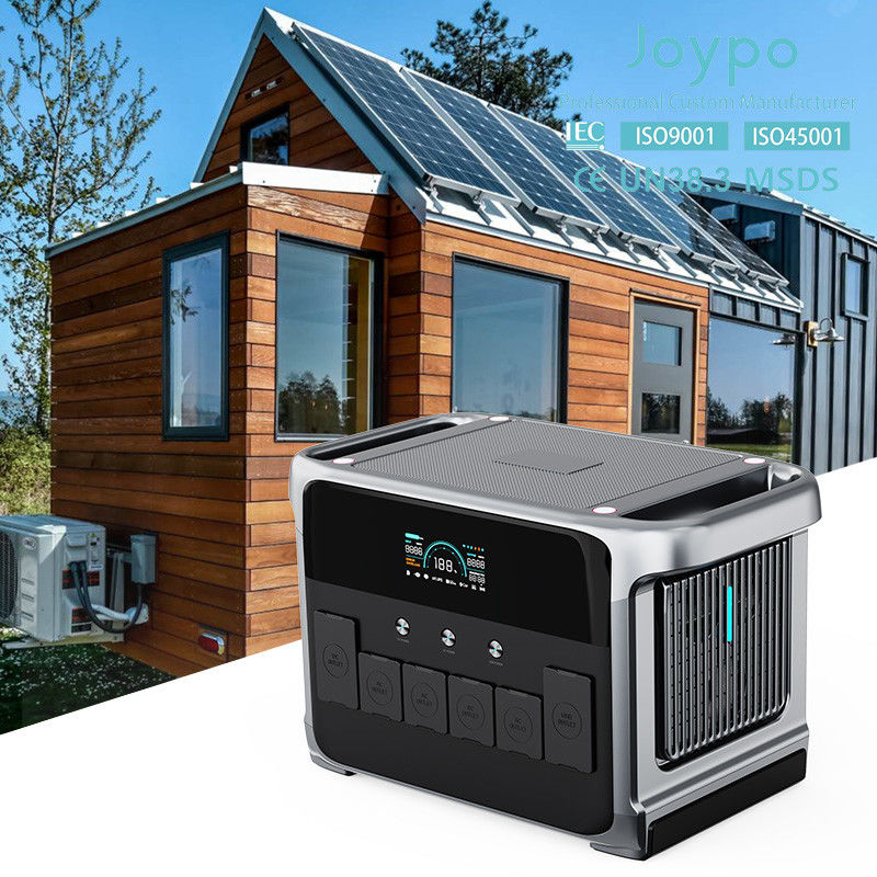 เครื่องผลิตพลังแสงอาทิตย์ทั้งหมดในเครื่องเดียว 48V 45Ah แบตเตอรี่สํารอง สถานที่พลังงานบ้าน UPS พร้อมอินเวอร์เตอร์ 2400W
