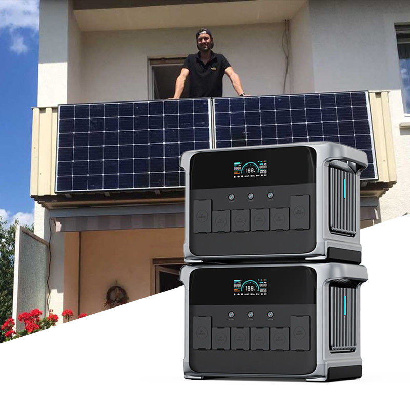 Joypo 2160Wh 2400W โปรแกรมพลังงานแสงอาทิตย์พกพา Off Grid สําหรับระบบพลังงานแสงอาทิตย์ระเบียง